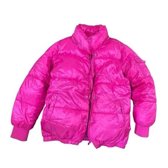 Girls PINK SZ M Pink Puffer Coat Jacket Beautiful - Picture 1 of 7
